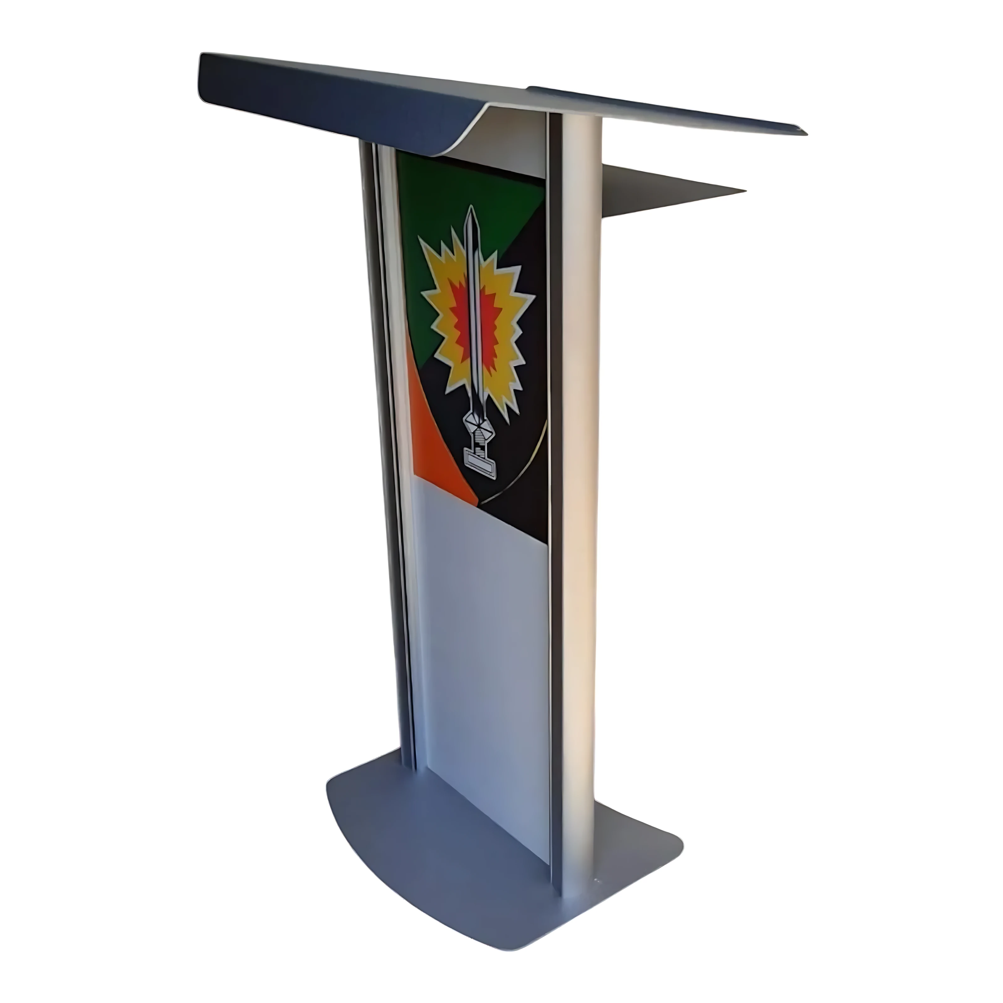L-2 aluminium podium with an internal shelf